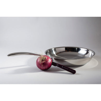 Professional Stainless Steel Chef's Fry Pan Skillet - Smooth 11-inch Durable Cookware