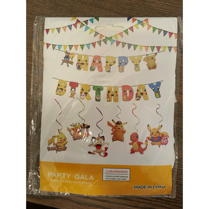 Fun Pokemon Pikachu & Friends Birthday Party Decoration Kit Stickers