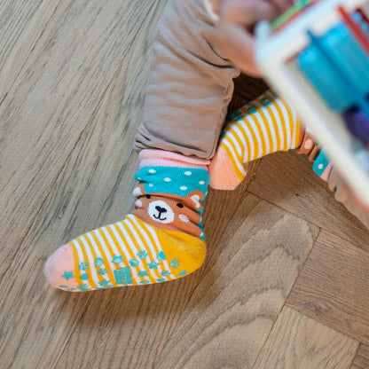 Cute & Comfy Kids' Animal Face Socks 3-Pack - Soft Cotton Blend