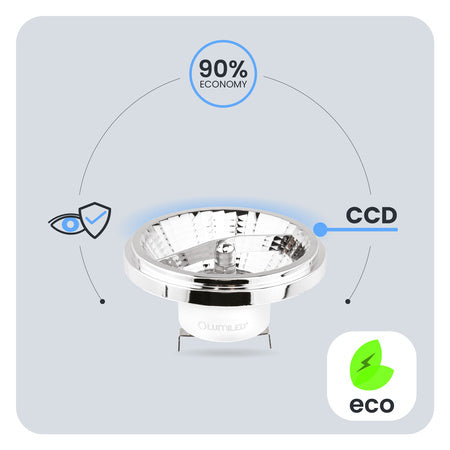 Lumiled G53 AR111 LED Reflector Bulb, 15W (100W Equiv.), 1521lm, Warm 3000K, 12V