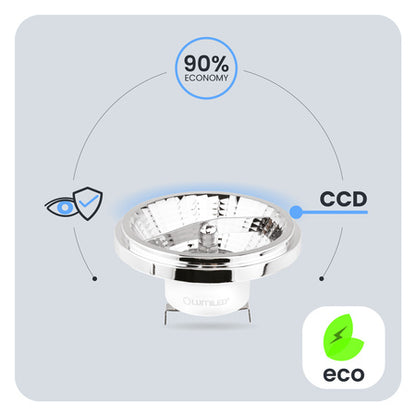 Lumiled G53 AR111 LED Reflector Bulb, 15W (100W Equiv.), 1521lm, Warm 3000K, 12V