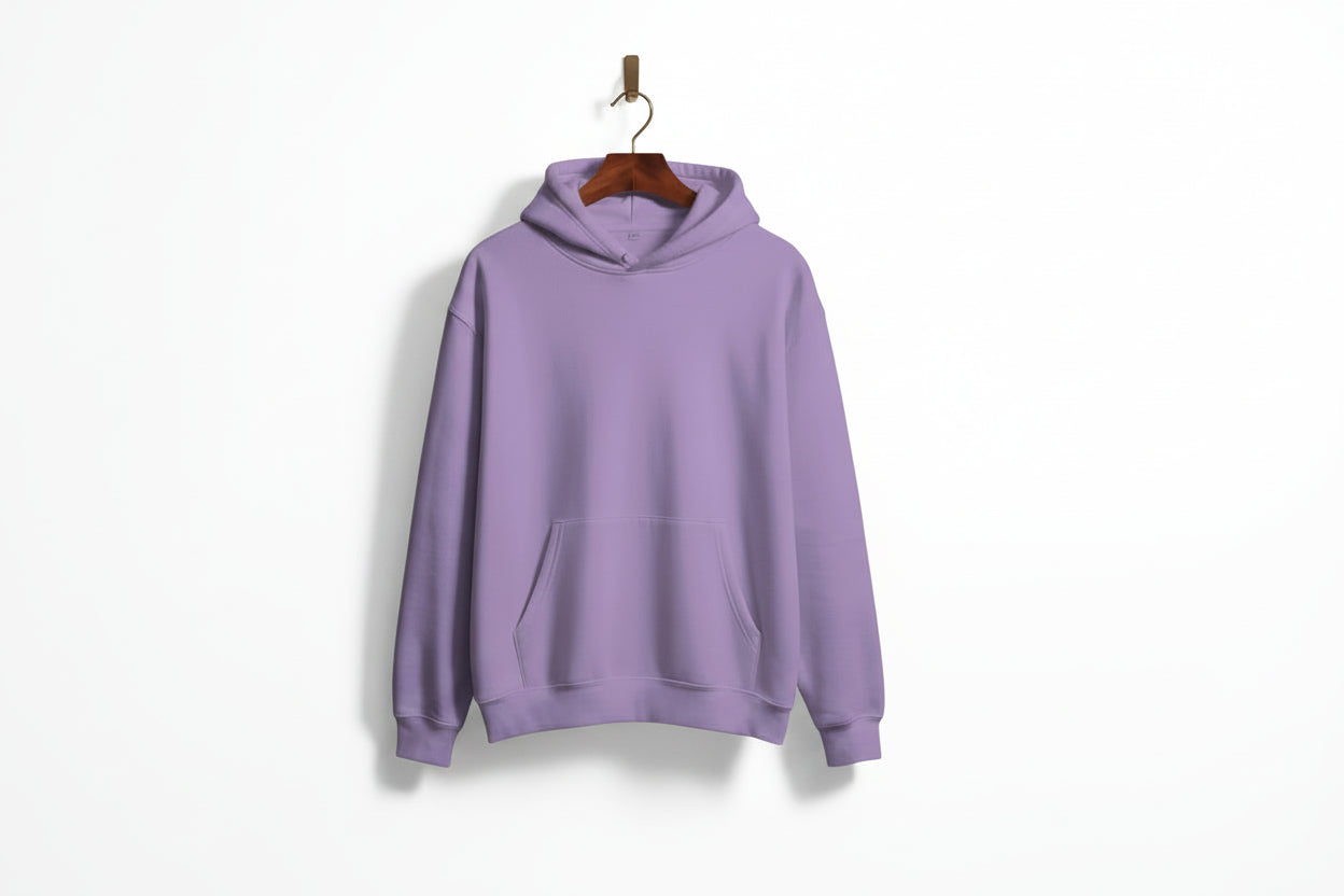 Essential Breeze Lavender Heavyweight Hoodie with Soft Brushed Interior