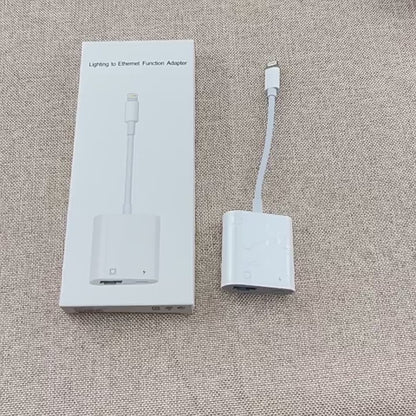 DESOFICON 2-in-1 Ethernet Adapter with Charging Port for iPhone and iPad