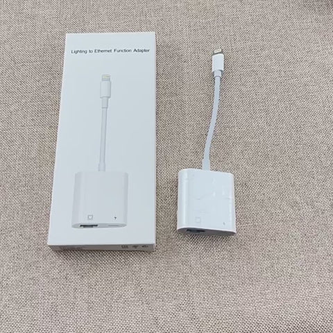 DESOFICON 2-in-1 Ethernet Adapter with Charging Port for iPhone and iPad