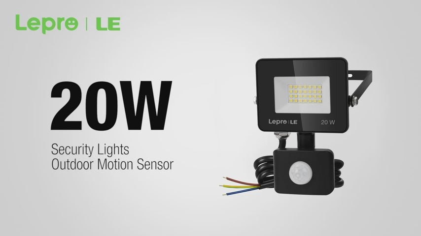 Lepro Security Lights Outdoor Motion Sensor PIR Light 2000lm