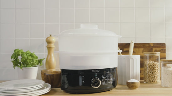 BELLA 17702 Two-Tier Electric Steamer 7L Black