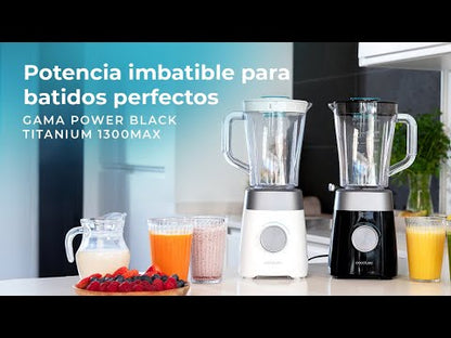Cecotec 03915 Power Black Titanium 1300MAX B Jug Blender 1.5L 1300W