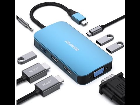BENFEI 000335blue-N 8-in-1 USB C MST Hub