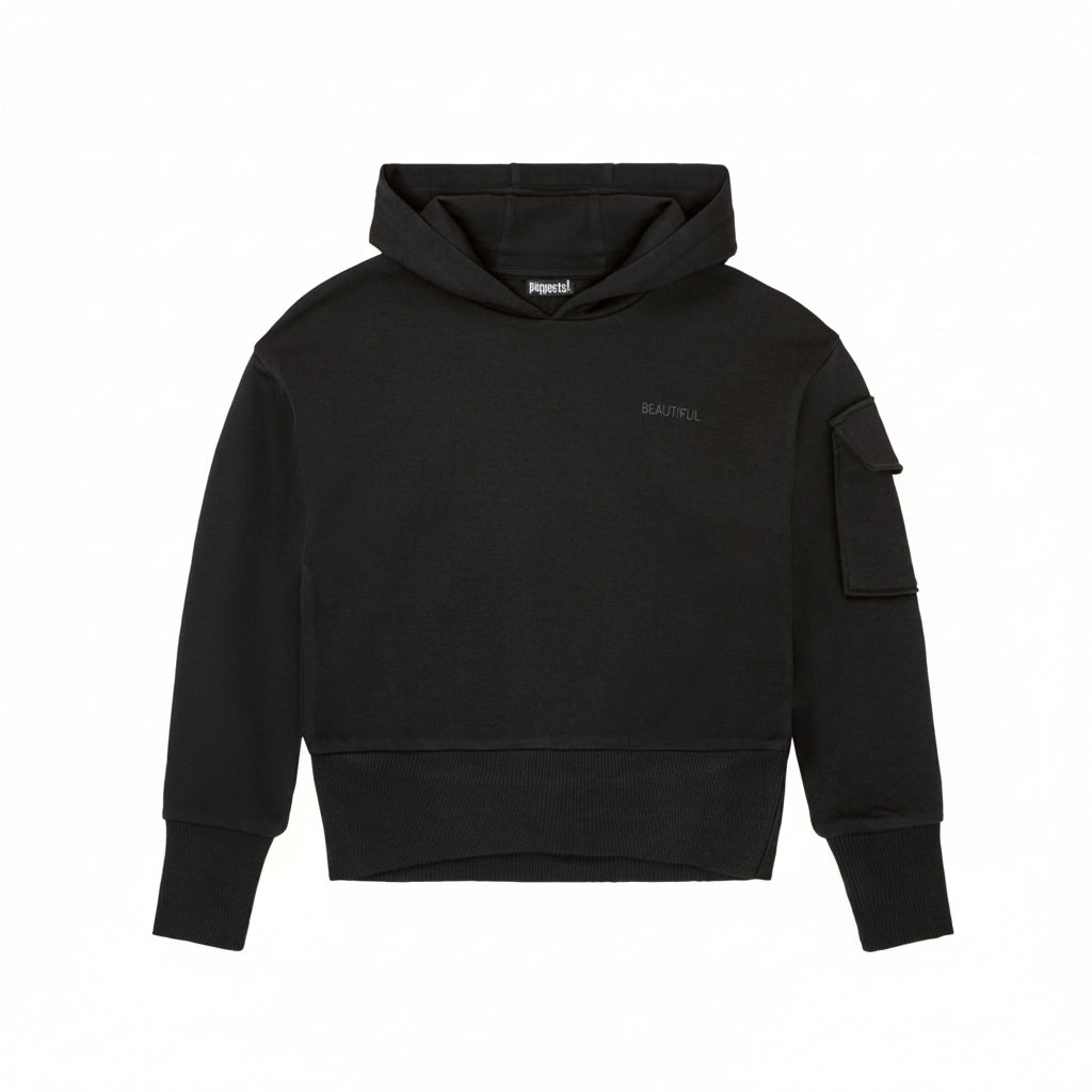 Pepperts Girls' Cotton Hoodie Black 146-152 cm