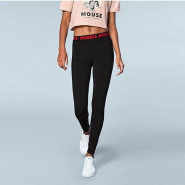 Disney Women's Leggings with Elastic Waist L Black