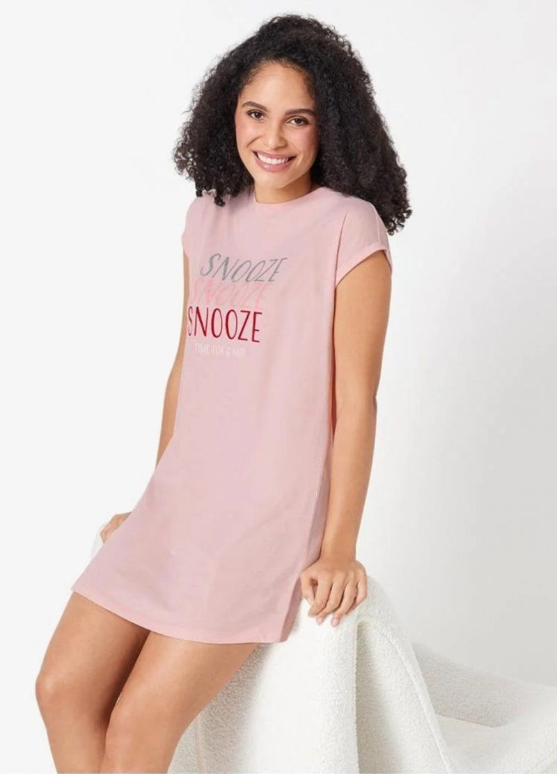 Esmara Women's Cotton Print Nightgown XL Pink 472814