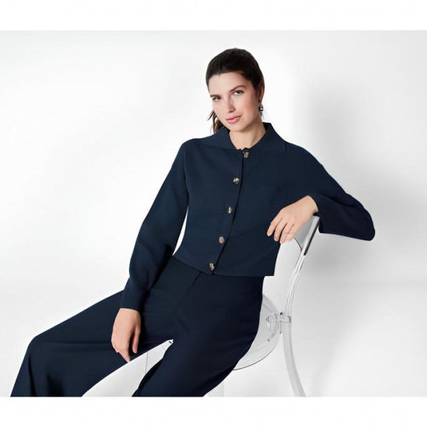 Esmara 469618 Women's Fine Knit Jacket Dark Navy