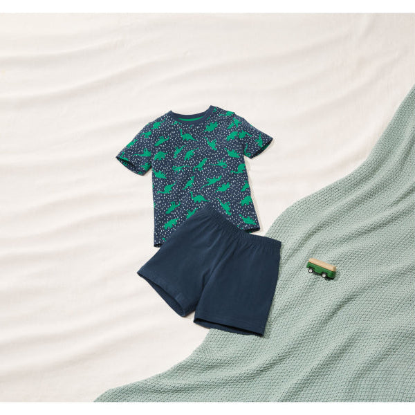 Lupilu 382066 Boys' Cotton Pajama Set Dark Blue
