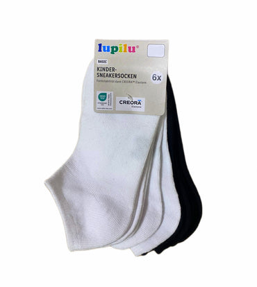 Lupilu Boys Socks 31-34 6-Pack Black-White