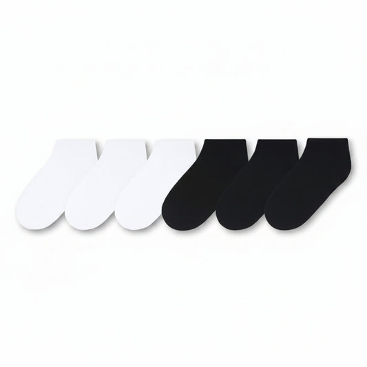 Lupilu Boys Socks 31-34 6-Pack Black-White