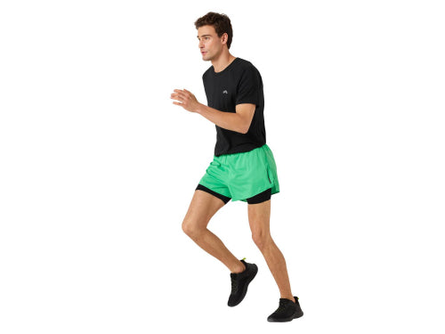 Crivit Men's Double-Layer Sports Shorts Green Size M
