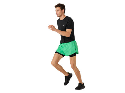 Crivit Men's Double-Layer Sports Shorts Green Size M