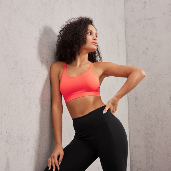 Crivit 443020 Women's Seamless Sports Bra Coral