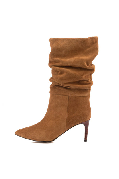 Gant Bettany Cognac Leather Stiletto Heel Women's Boots - Elegant Knee-High Design