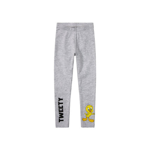 Disney Girls Printed Cotton Leggings 122-128 Cm Gray