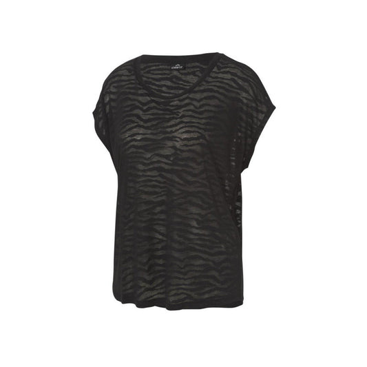 Crivit Women's Sports T-Shirt L Extended Back Black