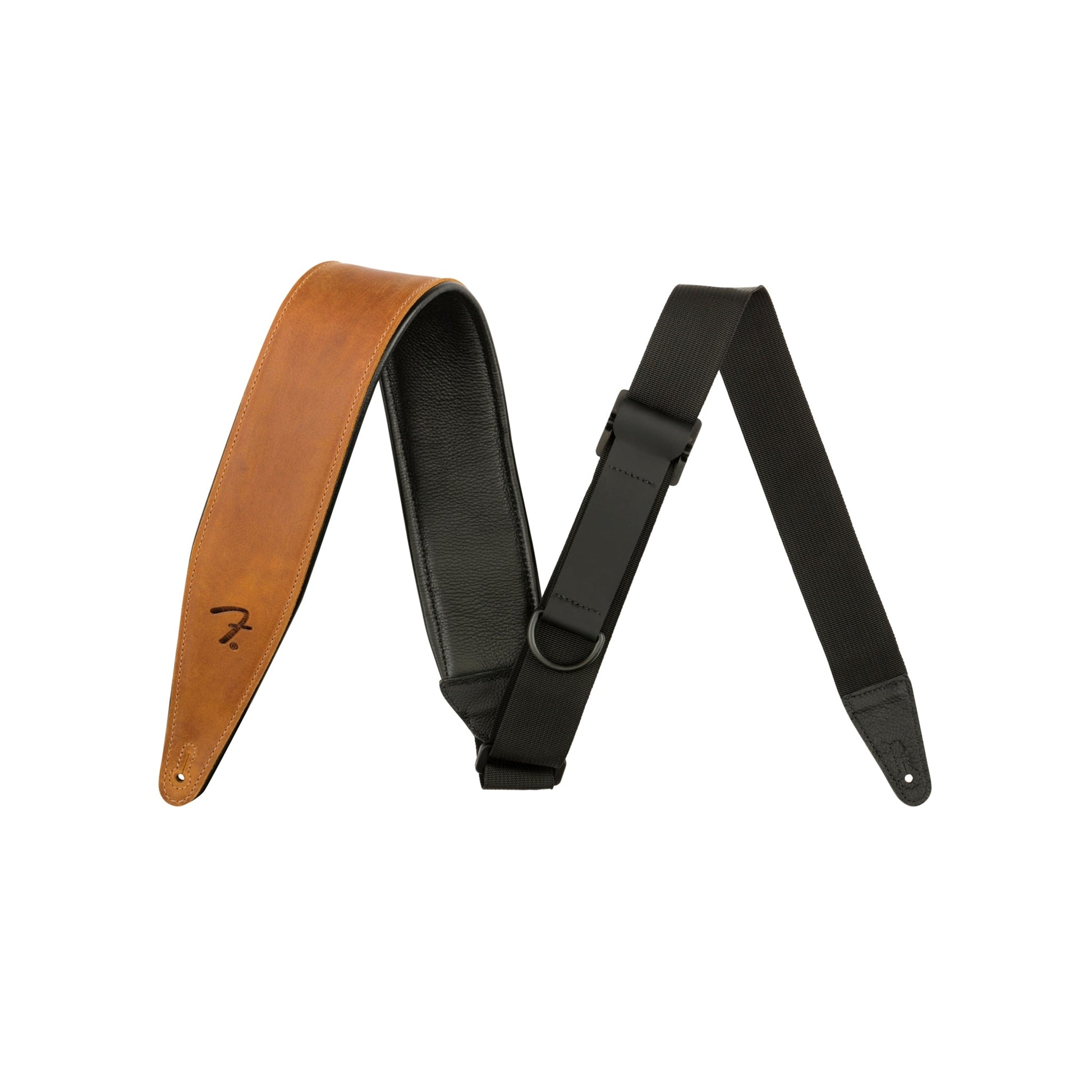Fender Right Height Adjustable Cognac Guitar Strap – Crazy Horse Leather