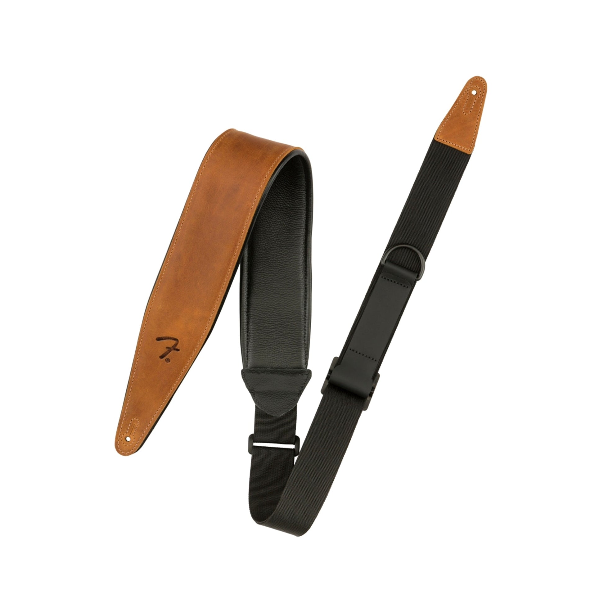 Fender Right Height Adjustable Cognac Guitar Strap – Crazy Horse Leather