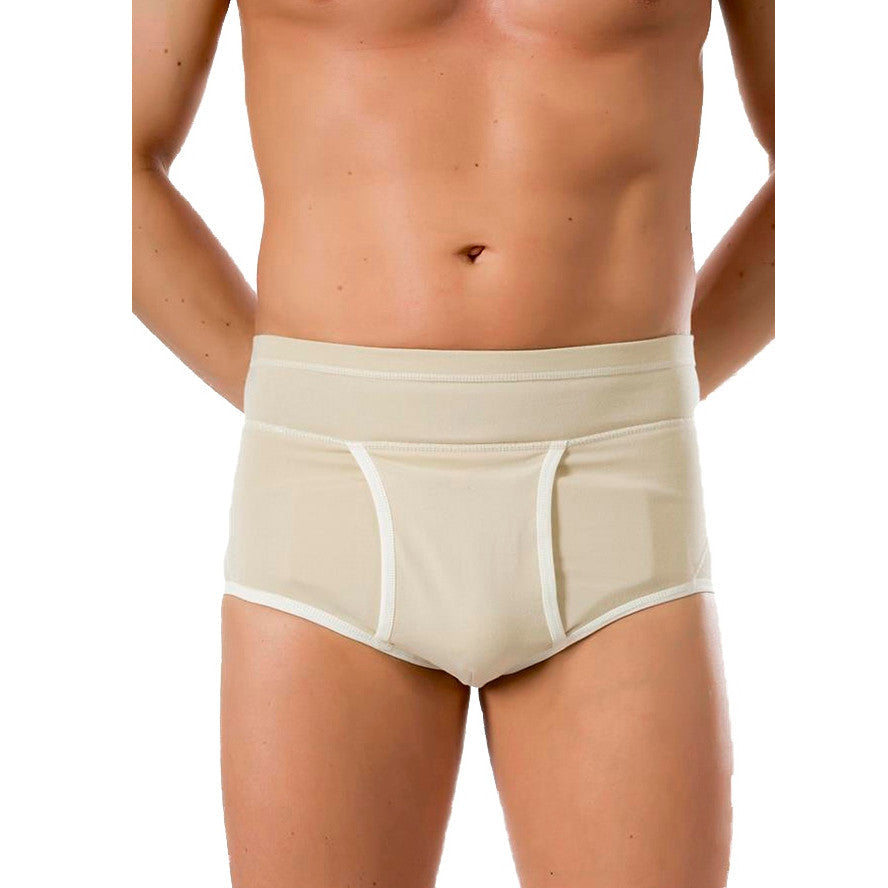 Ultimate Comfort Men's Hernia Support Briefs with Removable Pads