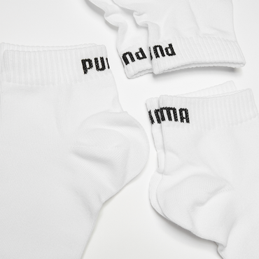 Puma 3-Pack Quarter Socks: Comfortable White Unisex Athletic Everyday Wear