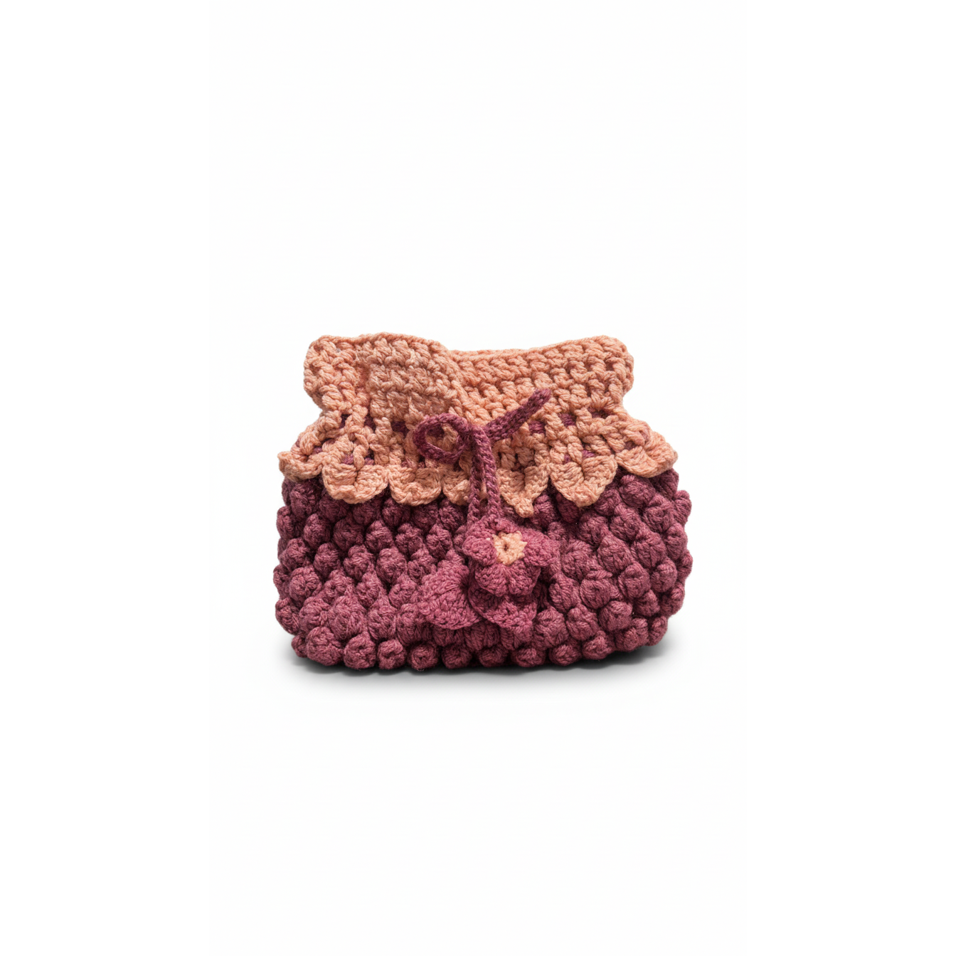 Handmade Crochet Purple - Pink Tissue Box Cover