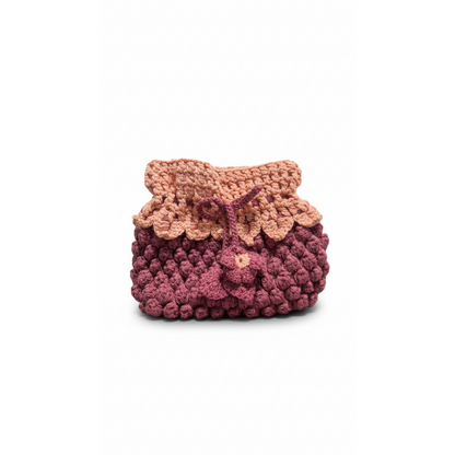 Handmade Crochet Purple - Pink Tissue Box Cover