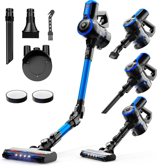 Powerful Cordless Stick Vacuum Cleaner for Home and Car, Lightweight