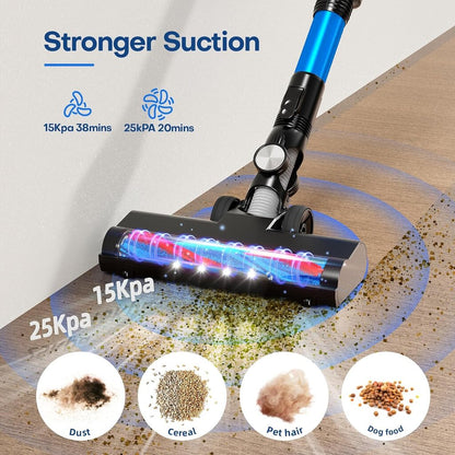 Powerful Cordless Stick Vacuum Cleaner for Home and Car, Lightweight
