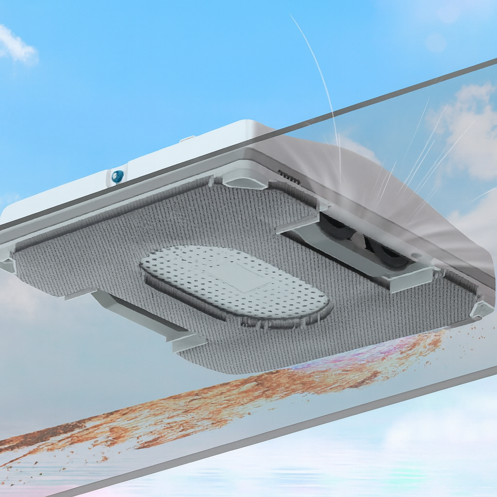 HUTT W8 2‑Way Spray Window Cleaning Robot with Edge Detection