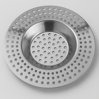 WENKO Chrome Stainless Steel Bath Shower Strainer Ø 7 cm