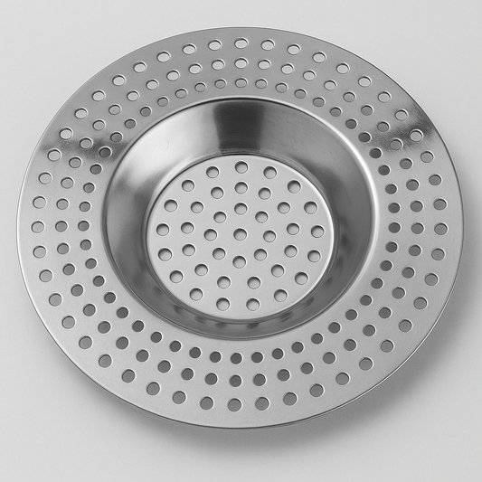 WENKO Chrome Stainless Steel Bath Shower Strainer Ø 7 cm