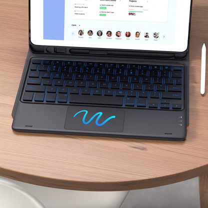 Premium Wireless Keyboard Case with Trackpad for iPad 9th Gen