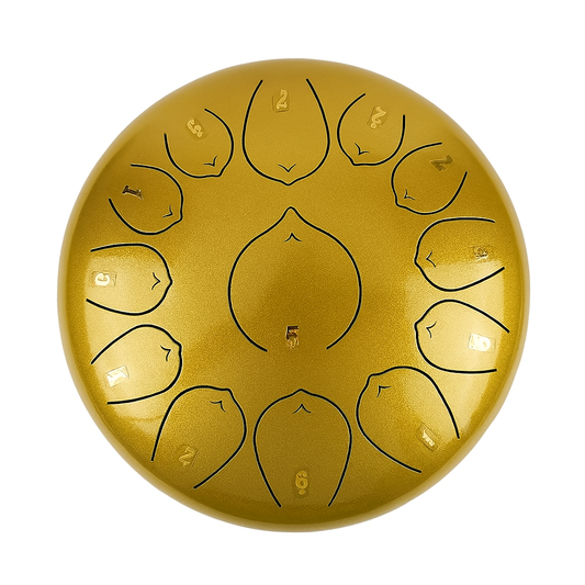12-Inch Steel Tongue Drum: 13 Notes for Soothing Music Therapy
