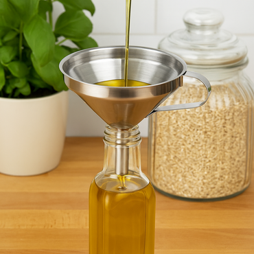 Stainless Steel 10 cm Funnel with Handle – EQUINOX Kitchen Tool