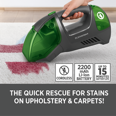CLEANmaxx Cordless Upholstery & Carpet Cleaner for Mattresses and Car Seats