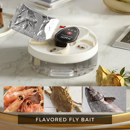 MAGIC SELECT Electric Fly Catcher: 360° Rotating USB-Powered Fly Trap for Home & Kitchen