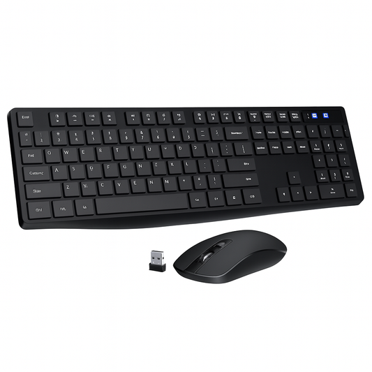 PONVIT PC230 Wireless Keyboard and Mouse Combo with Silent Click