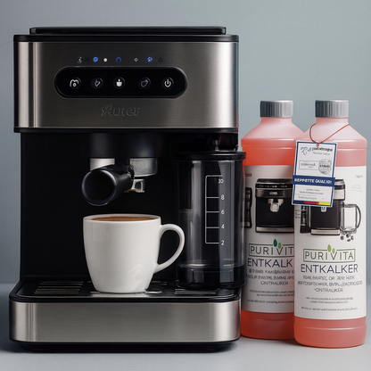 Purivita Universal Coffee Machine Descaler - 2 x 750ml Multi-Brand Scale Remover