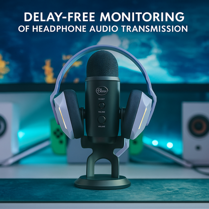 Blue Yeti Blackout USB Microphone: Studio Quality Recording and Streaming
