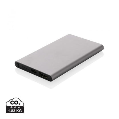 RCS Recycled Plastic Aluminum 4000mAh Power Bank Type-C Eco-Friendly Charger