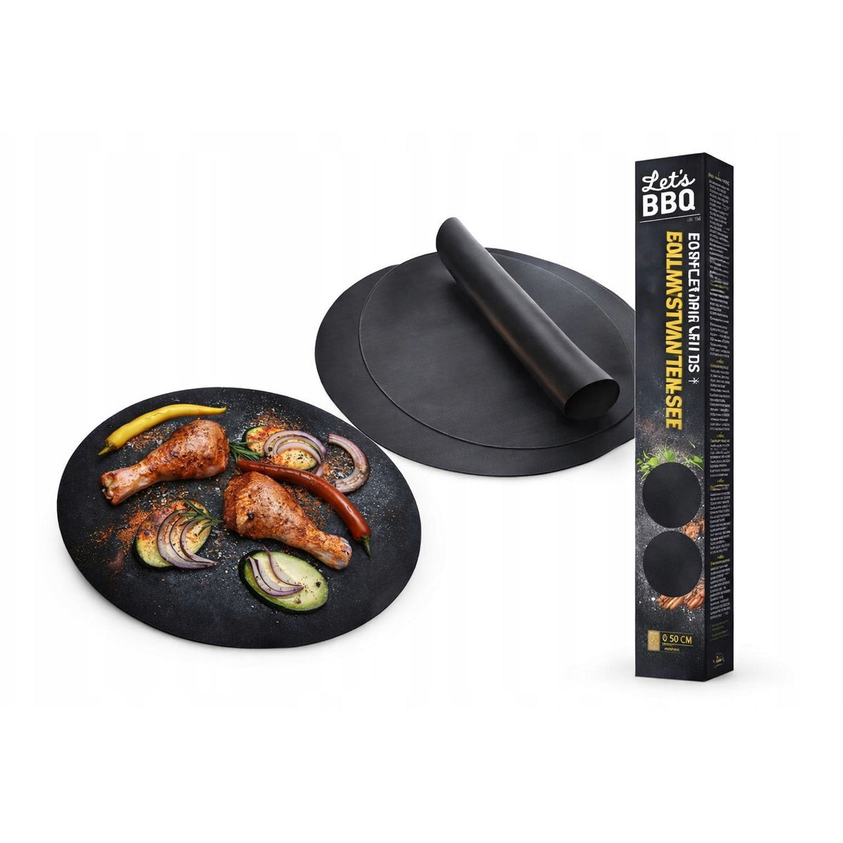 Kaufland Countryside Let's BBQ Non-Stick Reusable BBQ Grill Mats 50 cm, 3 Pcs