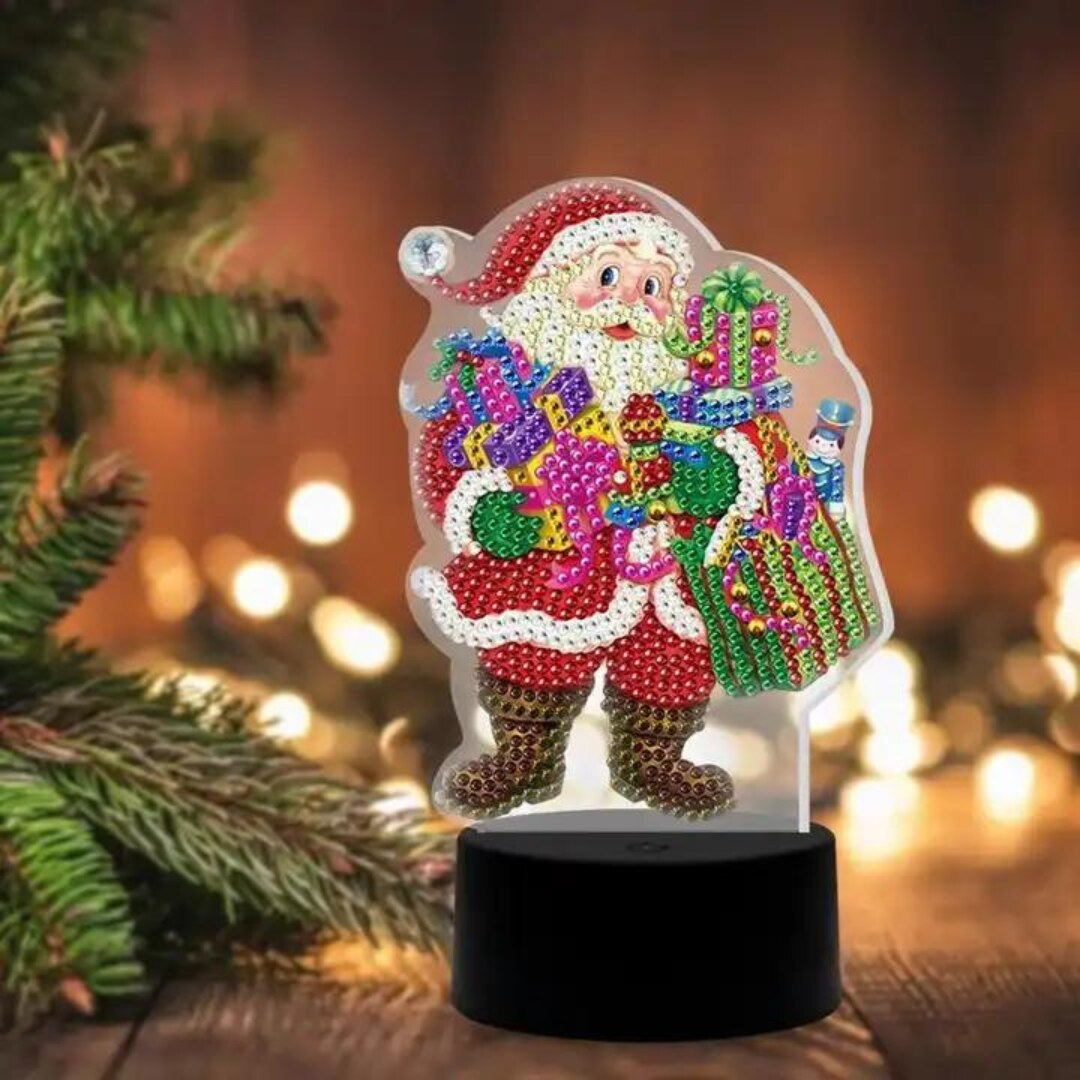 Santa Claus 7-Color LED Diamond Painting Night Light SKU-LER-00000019