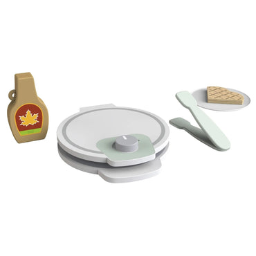 Playtive KU-12905 Kids' Wooden Waffle Maker Play Set 8-Piece