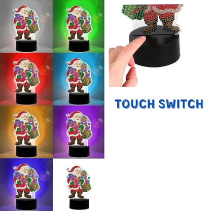 Santa Claus 7-Color LED Diamond Painting Night Light SKU-LER-00000019