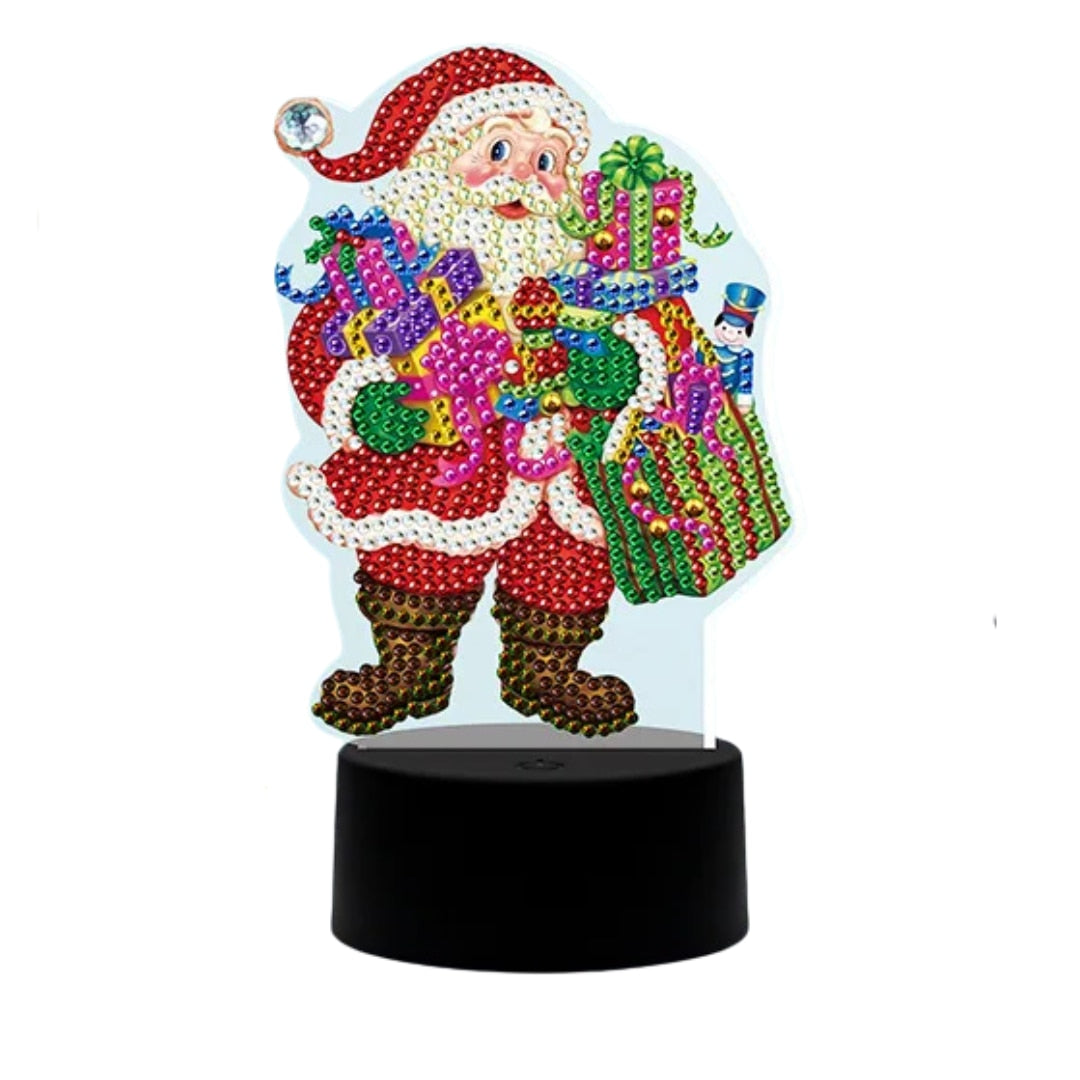 Santa Claus 7-Color LED Diamond Painting Night Light SKU-LER-00000019